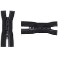 thumbnail image 1 of #3 Molded Vislon Black YKK Jacket 2-Way Lightweight Separating Zipper - Choose Your Length - Color: Black - Made in The United States (1 Zipper Per Pack), 1 of 1