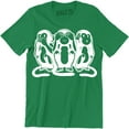 thumbnail image 1 of 3 Monkey Emojis Hear Speak See No Evil Funny Cute Men's Gift T-Shirt, 1 of 4