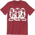 thumbnail image 1 of 3 Monkey Emojis Hear Speak See No Evil Funny Cute Men's Gift T-Shirt, 1 of 4