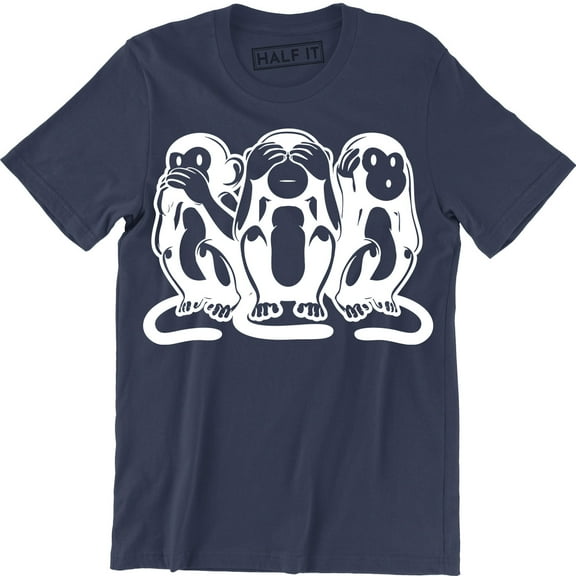 3 Monkey Emojis Hear Speak See No Evil Funny Cute Men's Gift T-Shirt