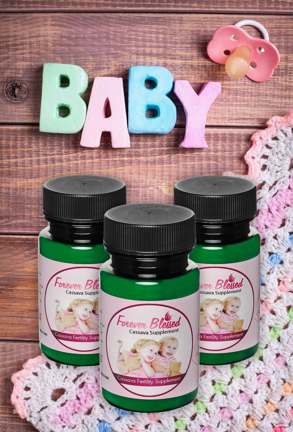 (3 Month Supply) Cassava Root - Fertility Supplement for Twins 