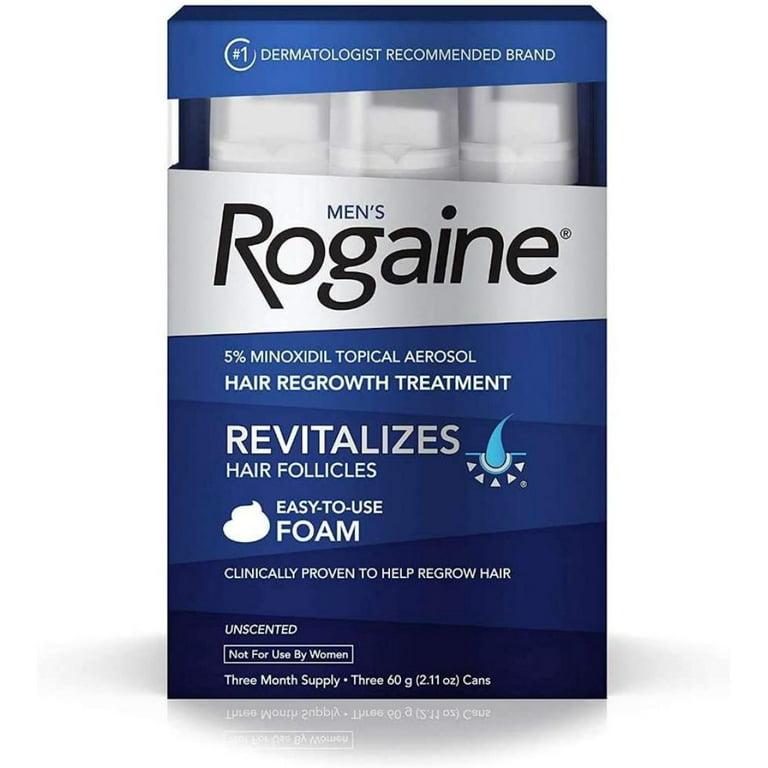 3 Month Supply Rogaine Hair Regrowth Treatment, Easy-to-Use Foam Walmart.com