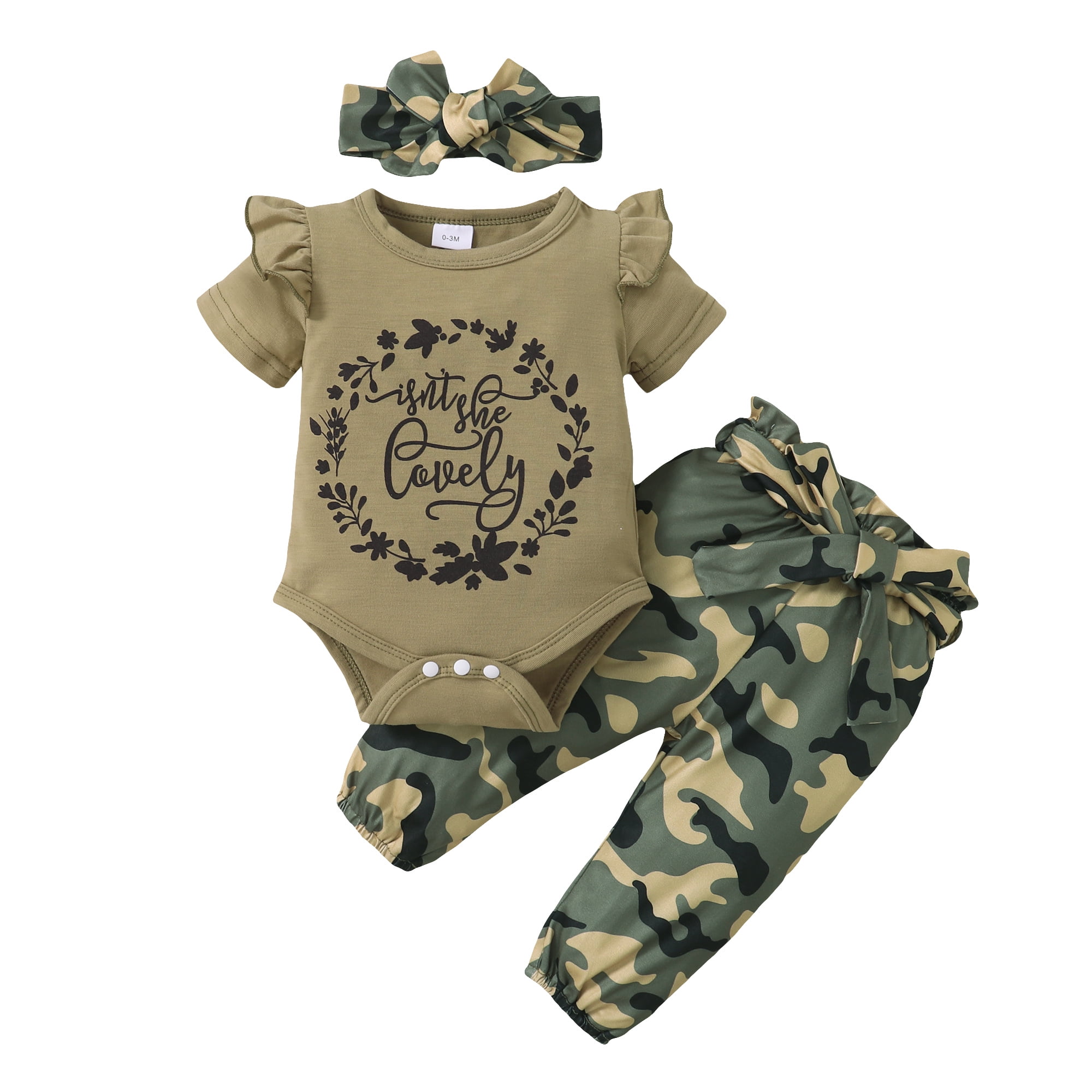 3 Months Baby Girls Clothes 6 Months Girls 3PCS Outfit Set Letter Print