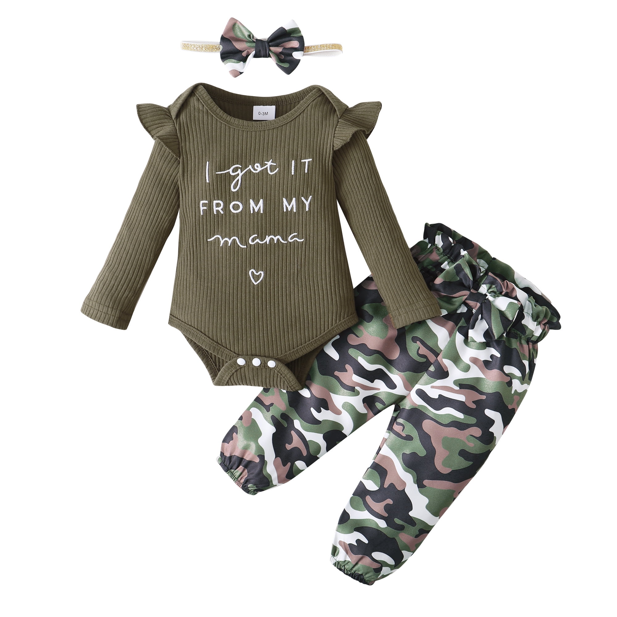 3 Months Baby Girls Clothes 6 Months Girls 3PCS Outfits Set Letter