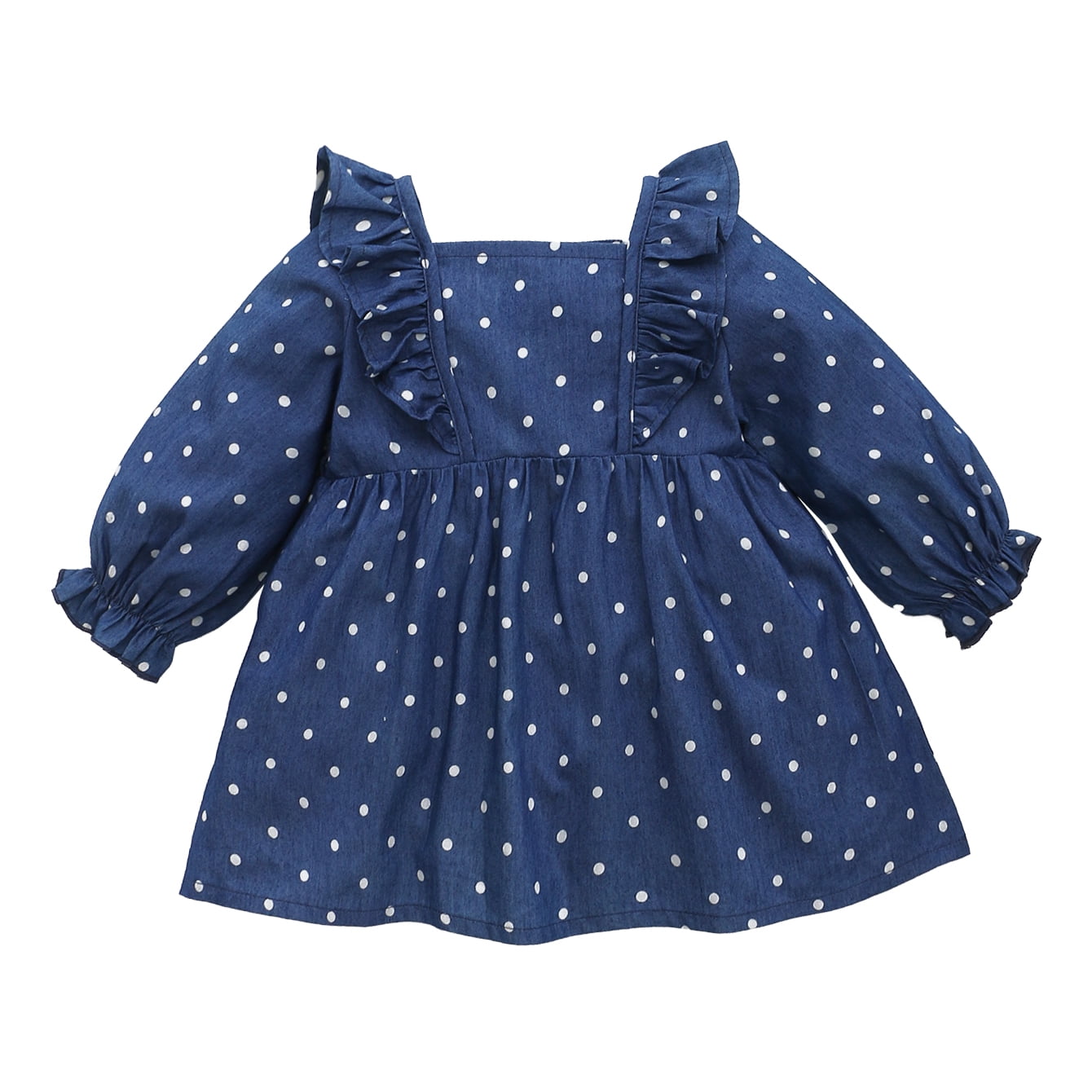 blue polka dot dress target Navy Polka Dot Jacquard Angela Midi Dress