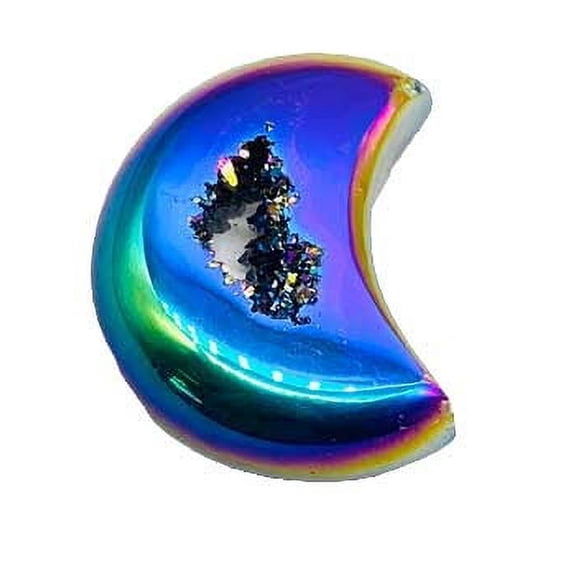 3" Moon Rainbow Druse Agate Geode | Trending Now