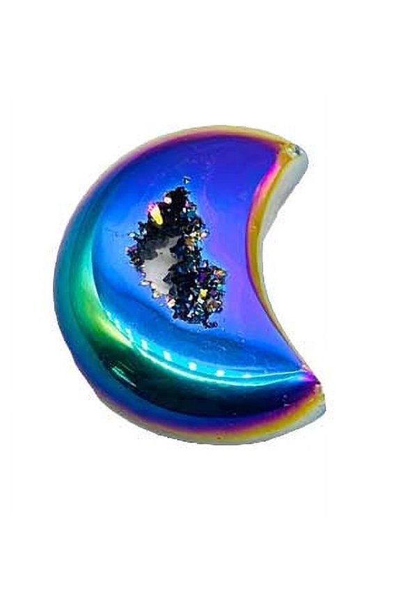 3" Moon Rainbow Druse Agate Geode | Trending Now