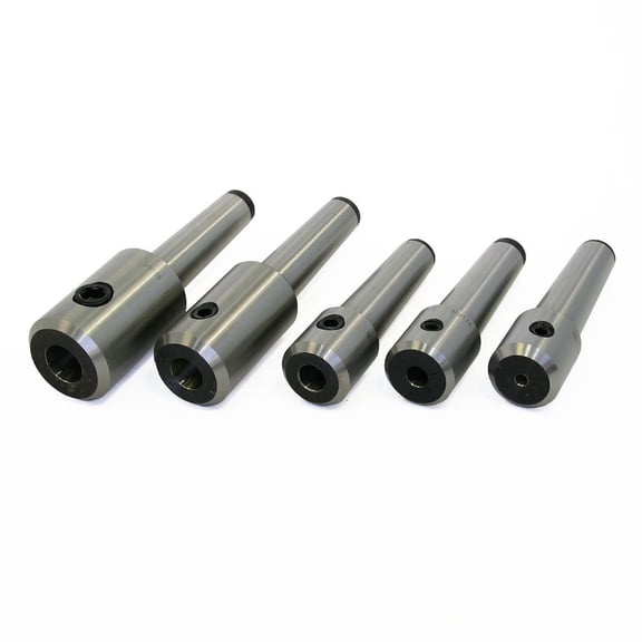 #3 Morse Taper End Mill Holder Set, 5 Piece - Drawbar Thread 3/8"-16, End Mills with Shanks 3/16", 3/8", 1/2", 5/8", and 3/4", (1636)