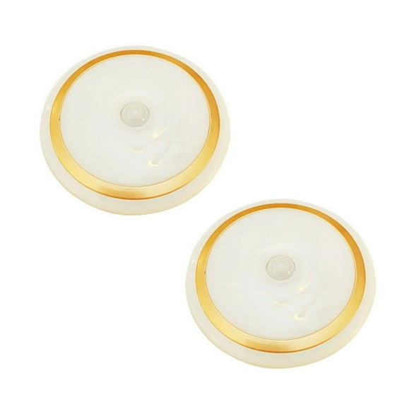 3" Motion Sensor LED Night Light for Bedroom Closet Basement Hallways | Rechargeable Lighting for Backlight Stairs Garage Cabinets Drawers Cupboards (White) - 2 Pack