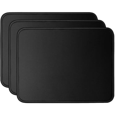 3 Mouse Pad Stitched Edges Premium-Textured Large Mouse Pads Mat Natural Non-Slip Rubber Base Mousepad for Laptop, Computer & PC, 11 x 8.7 inches, Black