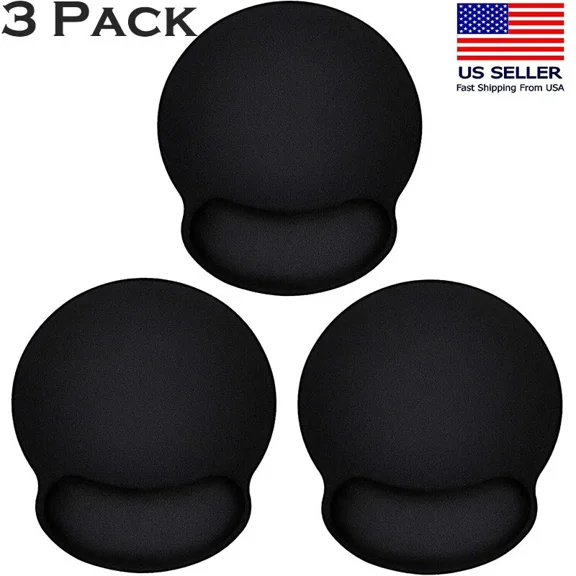 3 Mouse Pads With Support Bar Ergonomic Gaming MousePad with Gel Wrist Rest