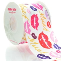 3" Muah Lips Grosgrain Ribbon 25 Yard