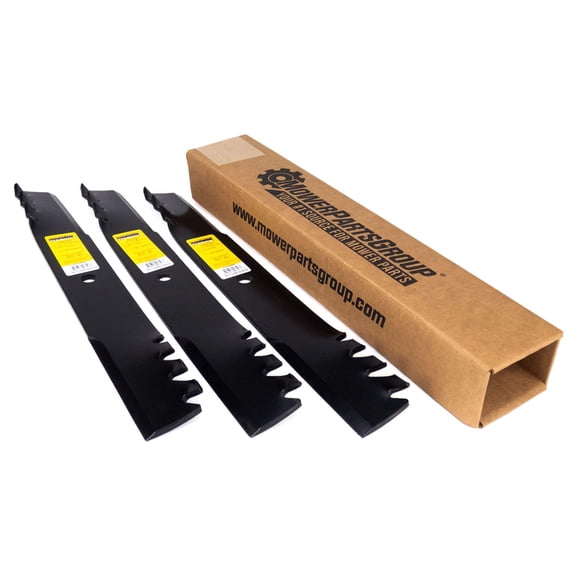 (3) Mulching Toothed Blades Fits Hustler FasTrak Raptor Super 60" 794230