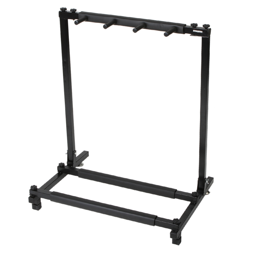3 Multi Guitar Stand Rack with Folding Design , Guitar Display Holder with  Neoprene Rubber Tubing Protection, Portable Guitar Holder for Guitar, Bass, Black