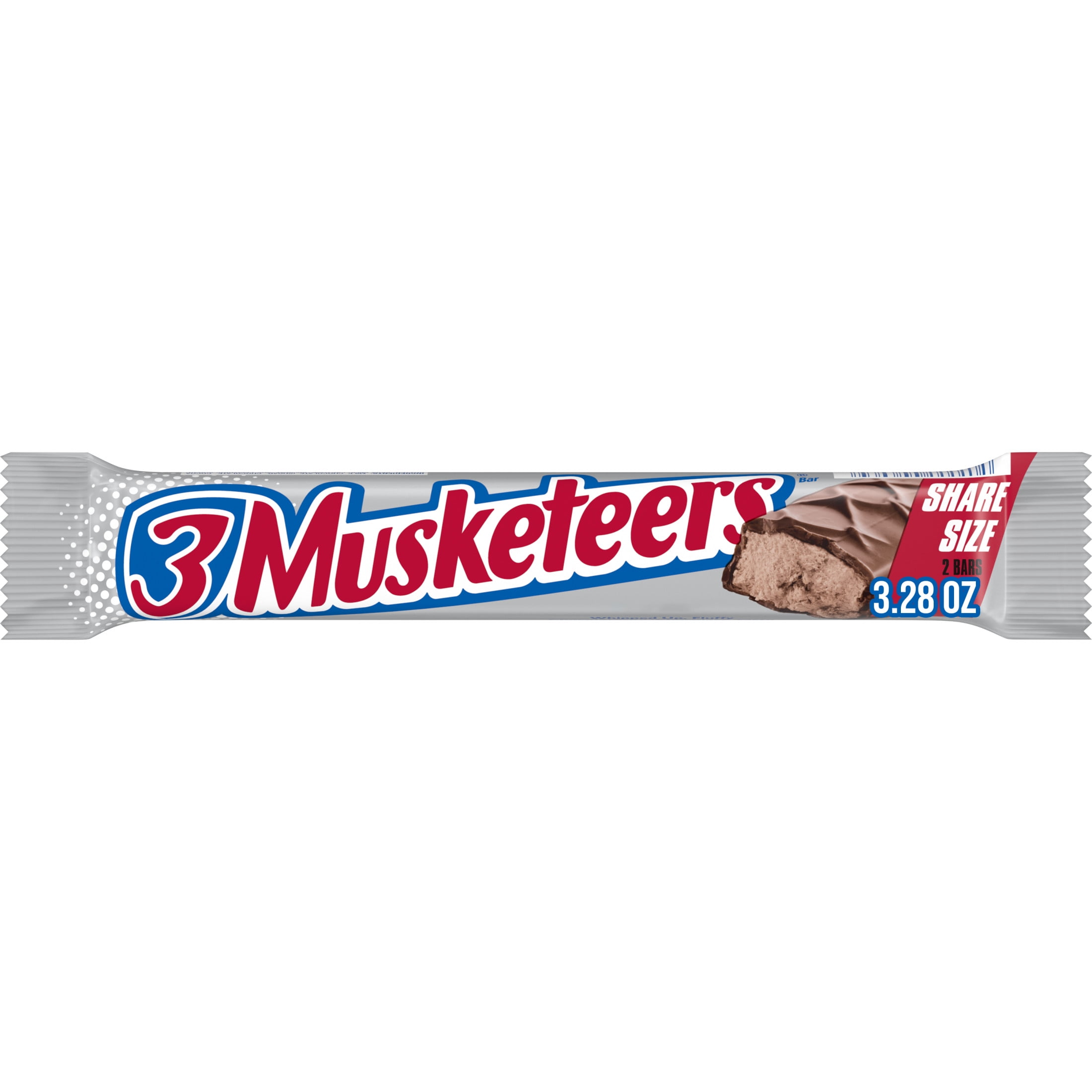3 Musketeers Milk Chocolate Candy Bar, Sharing Size, 3.28 oz