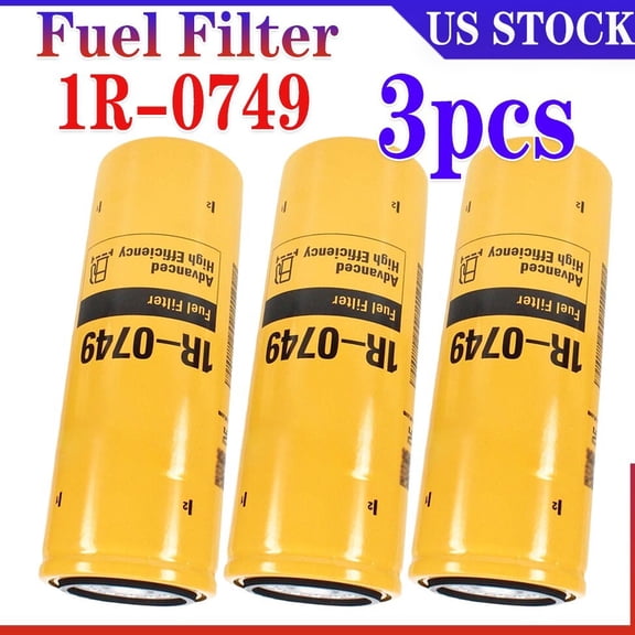 3 NEW 1R-0749 FUEL FILTER For CAT / CATERPILLAR #1R0749