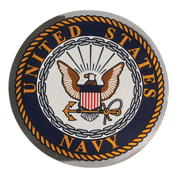 3" Navy Decal Round Vinyl Reflective Sticker