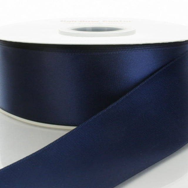 3" Navy Double Faced Satin Ribbon 100 Yards