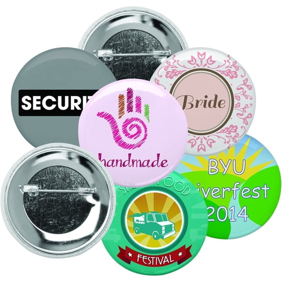 3" Neil Pin Back Button Parts for Use with Machine - Pack of 1000