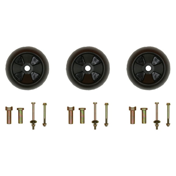 (3) New Deck Wheel / Roller Kits Fits John Deere AM116299 AM133602 for 38" 48" Decks