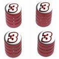 thumbnail image 1 of 3 Number Three Tire Rim Wheel Aluminum Valve Stem Caps, Multiple Colors, 1 of 1