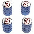 thumbnail image 1 of 3 Number Three Tire Rim Wheel Aluminum Valve Stem Caps, Multiple Colors, 1 of 1