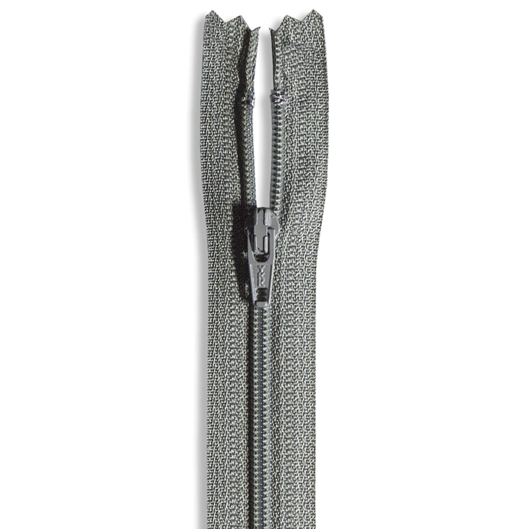 #3 Nylon Coil Zipper 7 Inch Non-Separating Closed End Dark Grey ...