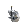thumbnail image 1 of 3 Nylon Wheel Swivel 7/16 Inch Grip Ring Stem Caster with Brake Service Caster, 1 of 2