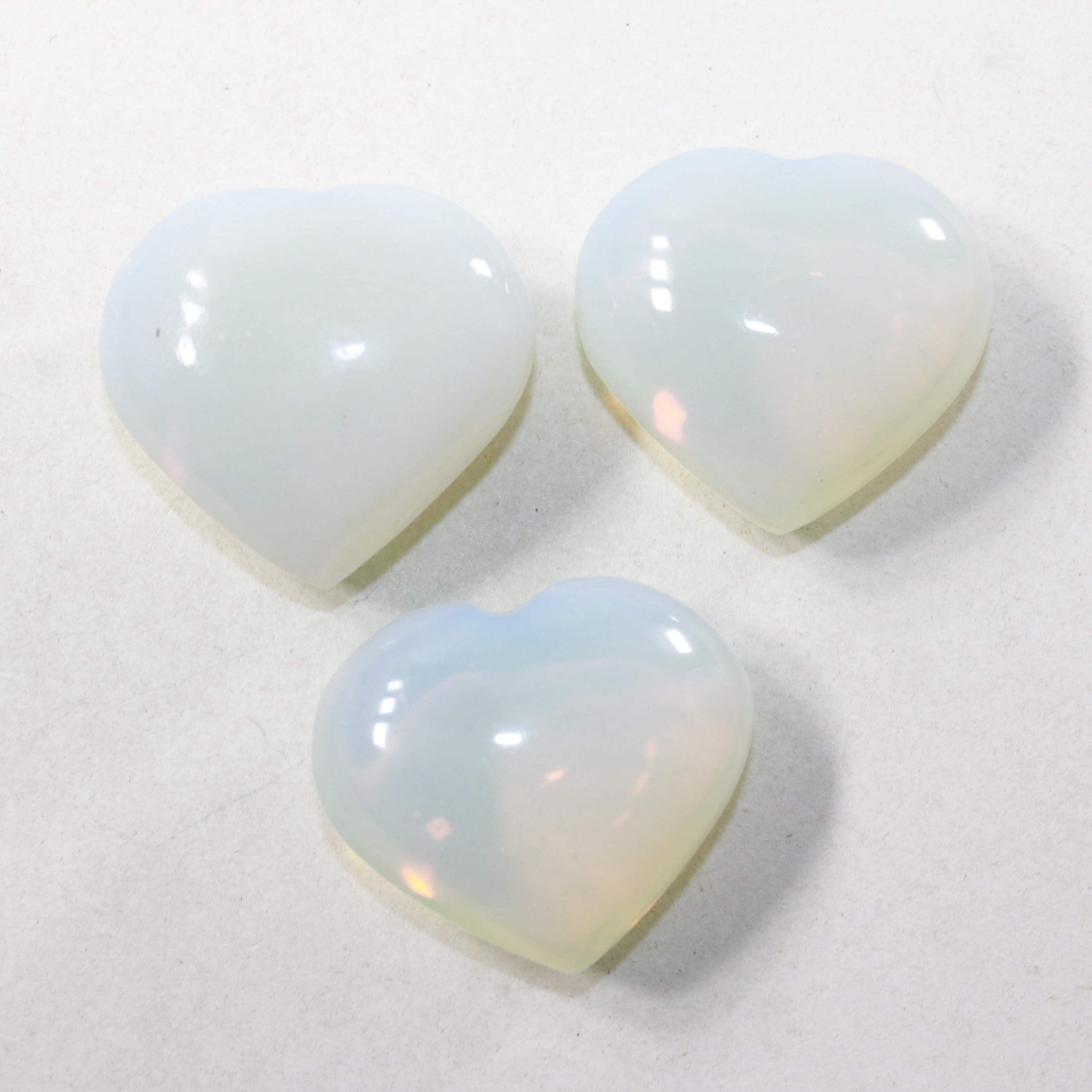 3 Opalite Hearts Combined Weight of 233 Grams #1641 Gemstone Hearts ...