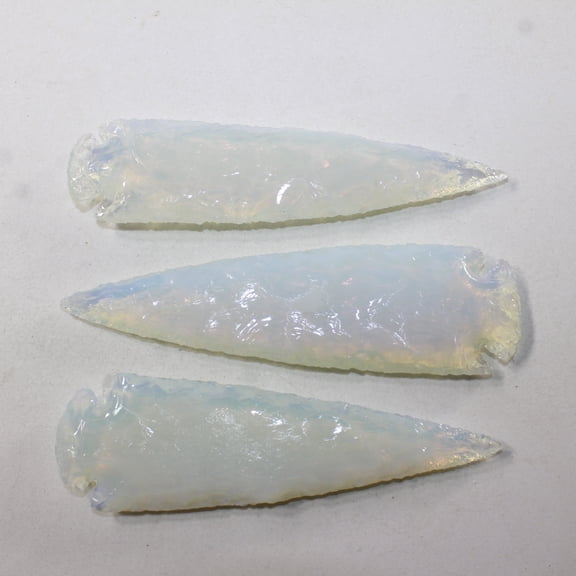 3 Opalite Ornamental Spearheads #0920 Arrowhead