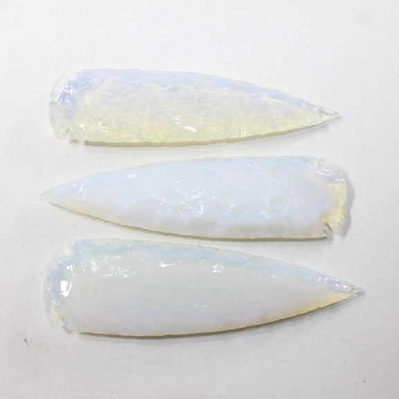 3 Opalite Ornamental Spearheads #2738 Arrowhead