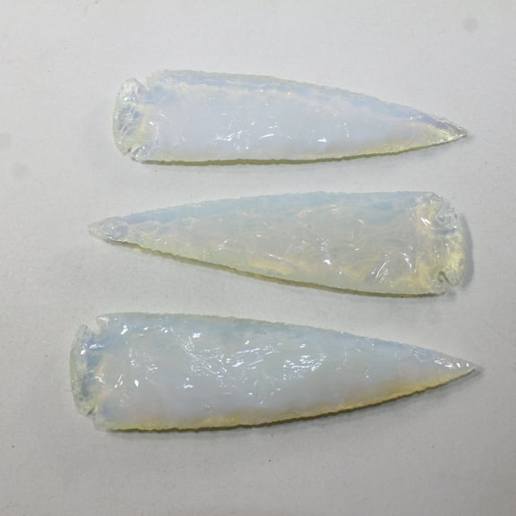 3 Opalite Ornamental Spearheads #412N Arrowhead