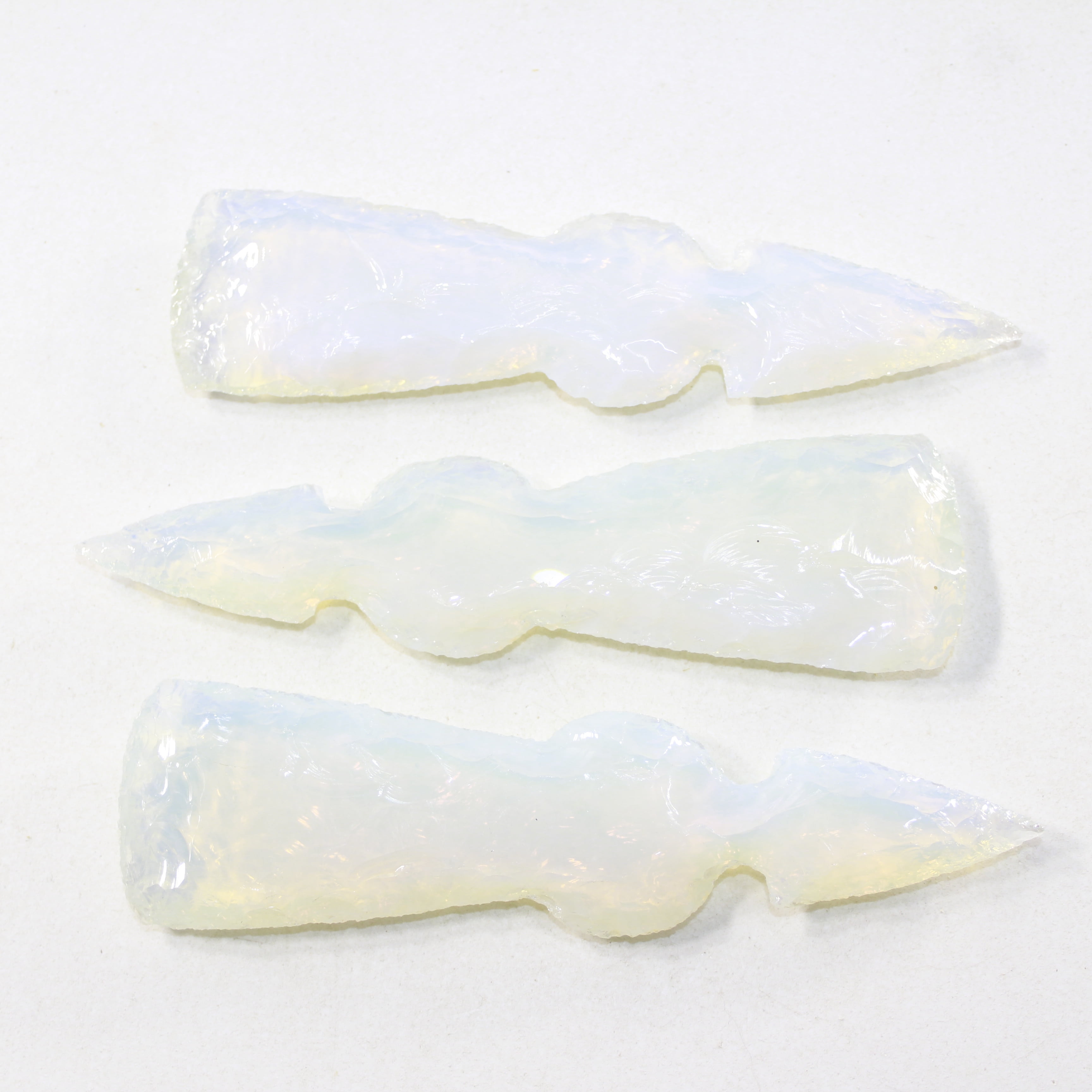3 Opalite Ornamental Tomahawk Heads #1024  Ax Axe Hatchet