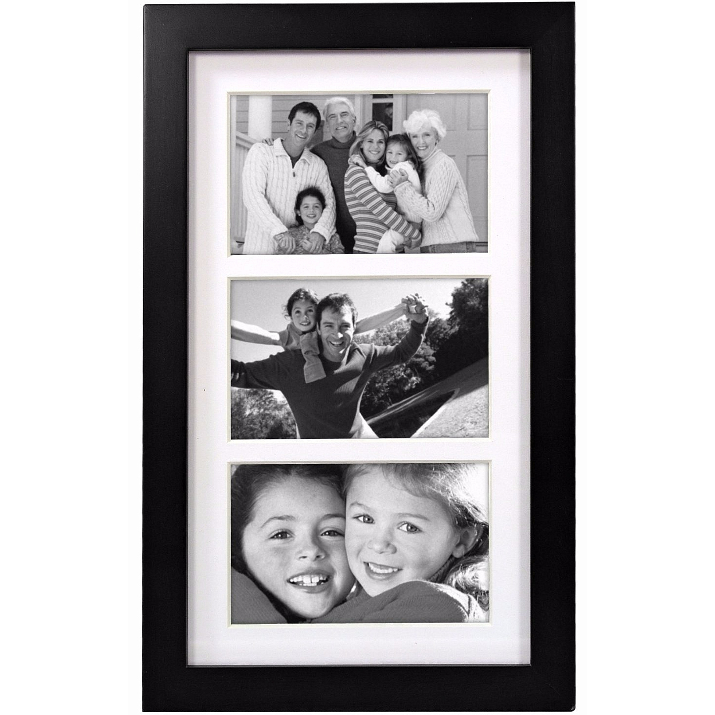 Opening 4x6 COLLAGE FRAME LINEAR WALL Matted Black