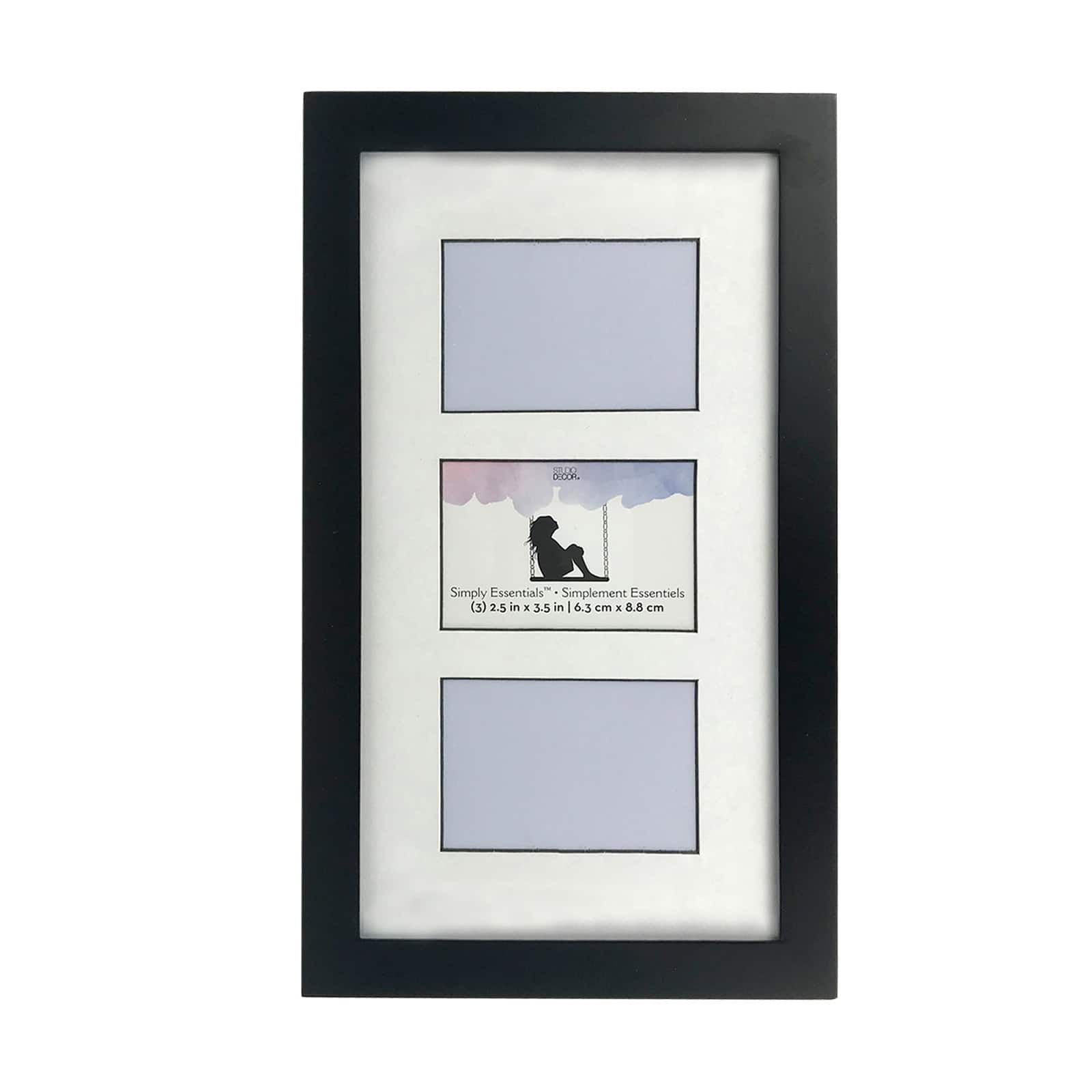 3 Opening Black Collage Frame with Mat, Simply Essentials™ by Studio