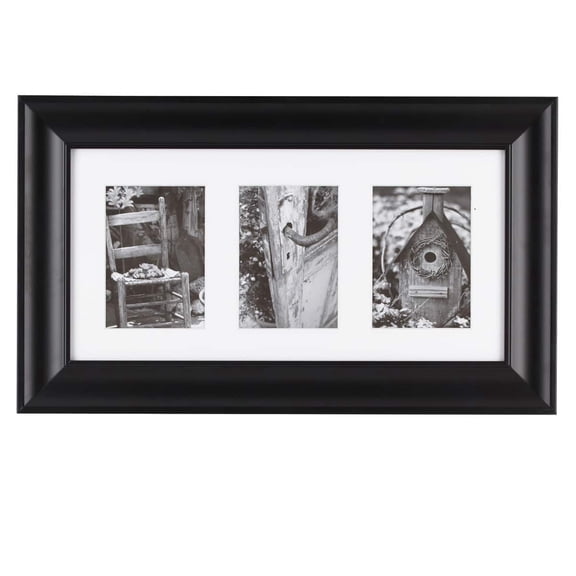 Studio Decor 3 Opening Black Gallery Frame