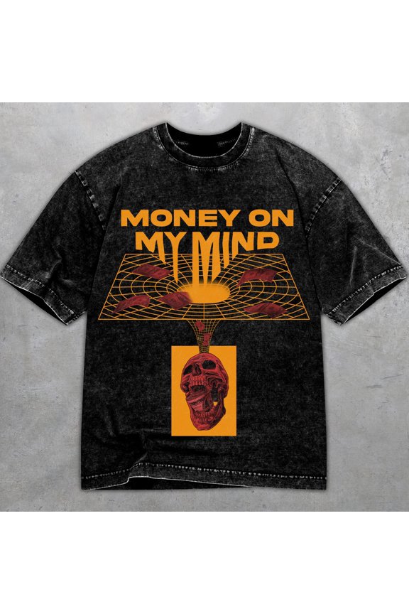 3 Orange Citrus 3s Washed Shirt, Money Mind, Shirts Match Sneakers