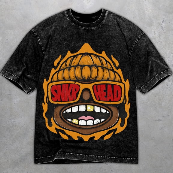 3 Orange Citrus 3s Washed Shirt, Sneakerhead Big Face, Shirts Match Sneakers