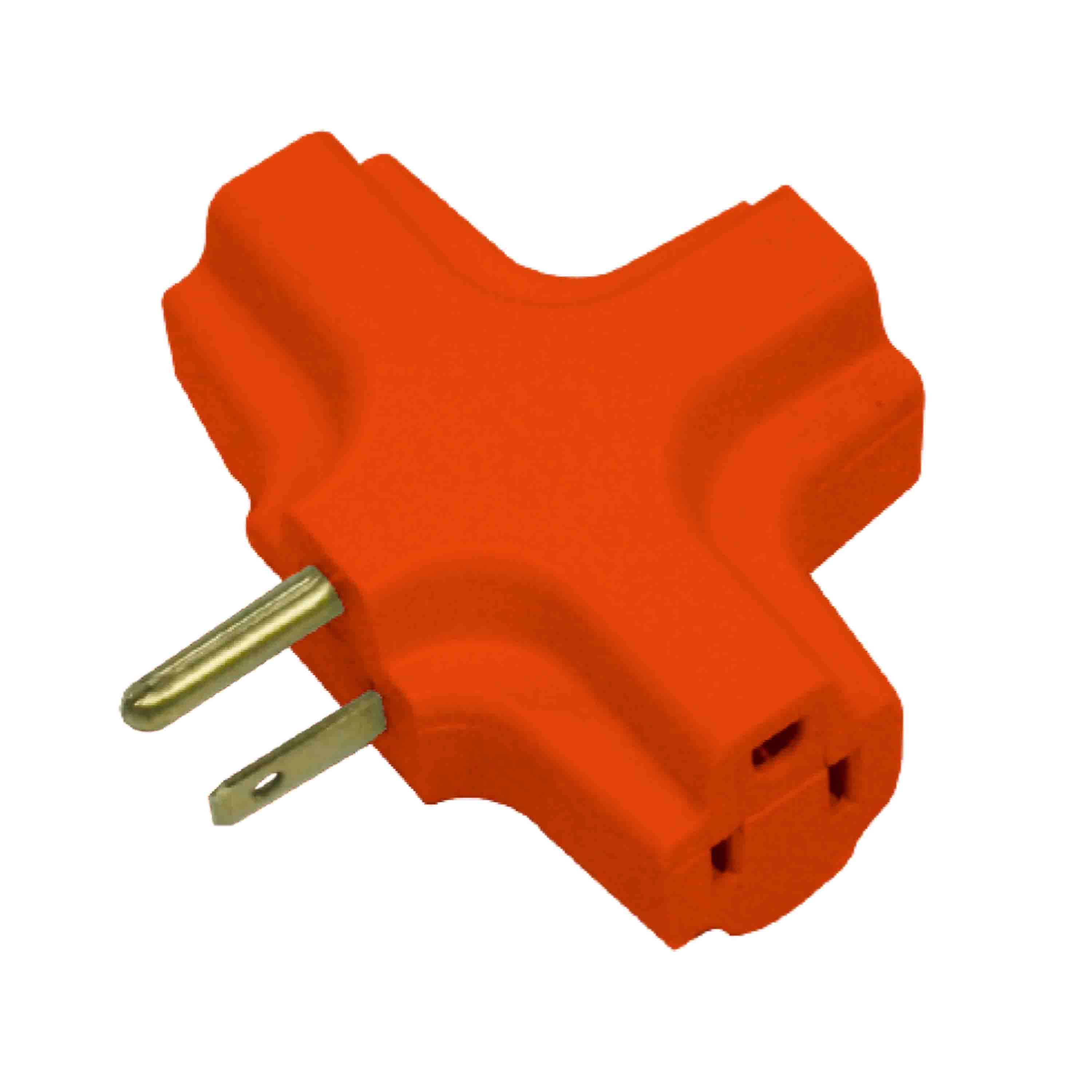 3-Outlet Adapter, Orange