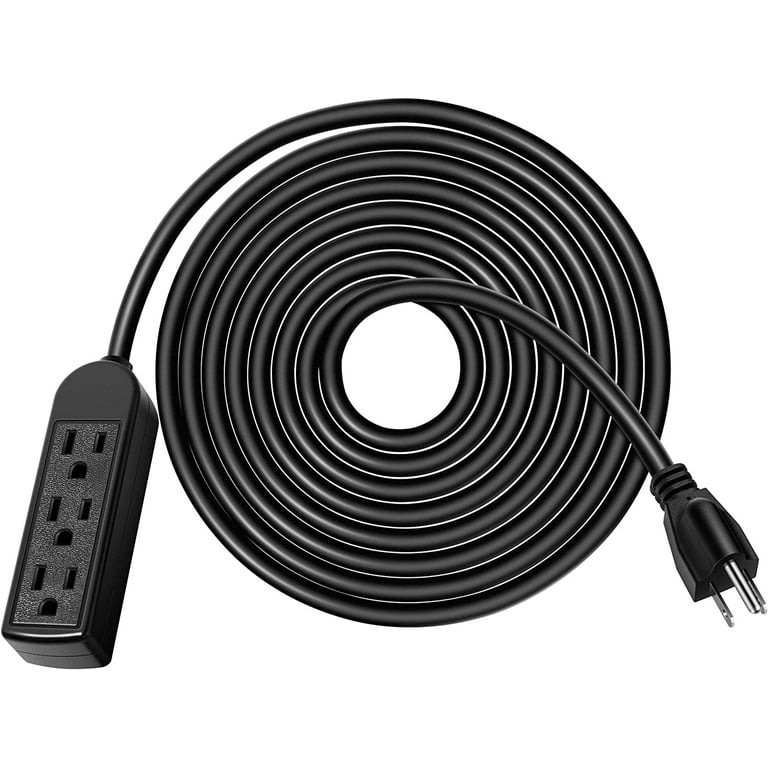 3-Outlet Extension Cord, 12 ft., 120V Heavy Duty Power Strip