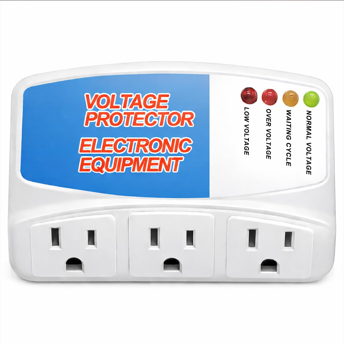 3 Outlet Surge Protector, Voltage Protector Power Strip for Refrigerator Home Appliance 1875 Watts, 120V, 15A, 1 Pack