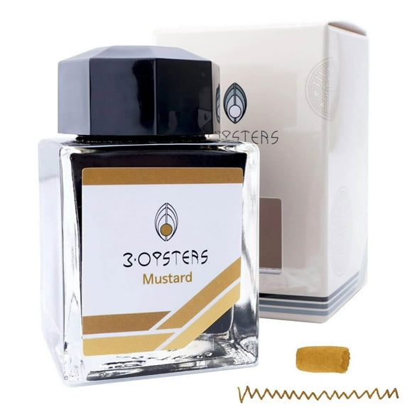3 Oysters 06OYS009 Delicious Ink Bottle, Mustard, 38 ml