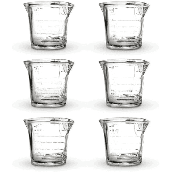 3 Oz Double Spouted Glass Espresso Shot Pitcher with Graduated Ml & Oz Markings Commercial-Grade Measuring Cup for Barista Precision and High-Volume Pouring$$Home Decor, Kitchen, & Other