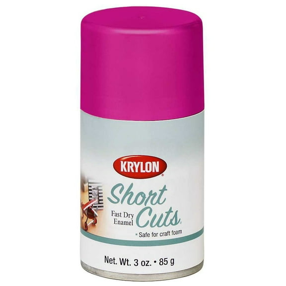 Krylon Short Cuts Hot Pink Spray Paint - Bright Finish - Set of 6, 3 Oz