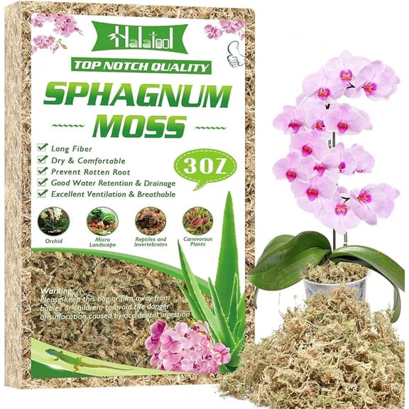 3 Oz Premium Sphagnum Moss Indoor Plants, 4 Qt Orchid Moss Potting Mix - Natural Sphagnum Moss Succulents, Carnivorous(Sarracenia), Monstera, Terrarium Substrate & Reptile Habitats