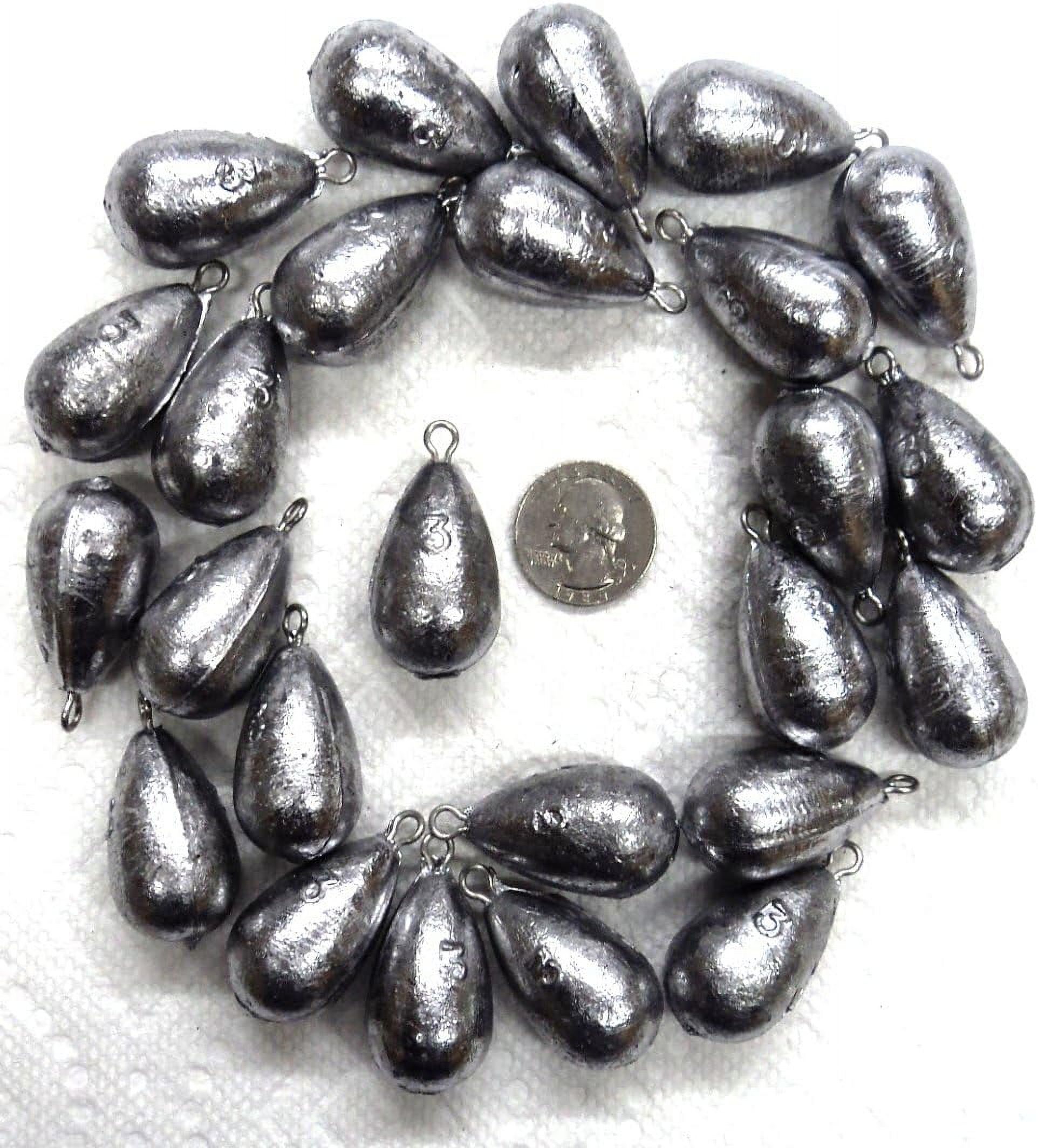 3 Oz. Sinkers Made In 25 Pk Great For Shore, Boat, Whipping