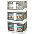 3 PACK 19 Gallon Closet Organizer Box Set Foldable & Collapsible
