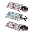 thumbnail image 1 of [3 PACK / 5 PACK], JAVOedge Whimsical Pattern Soft Slip In Eyeglass Pouch Case With Microfiber Cloth, 1 of 6