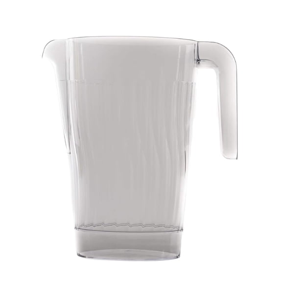 [3 PACK] 60 oz Heavy Duty Crystal Clear Plastic Beverage Pitcher - Break Resistant Beverage Carafe - Great for Restaurants and Catering - Serveware for Water, Cold Drinks, Beer, Lemonade, Sangria…