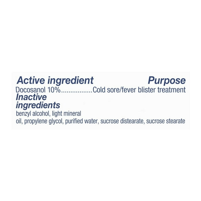 What's The Active Ingredient In Abreva Abreva 3-Pack Cold Sore Fever Blister Medication, Healing Docosanol 10%